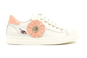 Bana & Co sneaker, bloem wit/roze (maat 25-35)