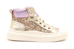 Beberlis basketters, goud/lila glitter (maat 25-35)