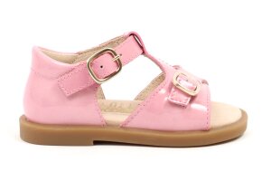 Beberlis sandaaltjes, roze lak (maat 20-25)