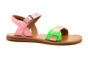 Pom d'Api sandaal, multicolor roze (maat 28-38)