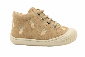 Naturino veterschoentje, beige citroentjes  (maat 18-23)