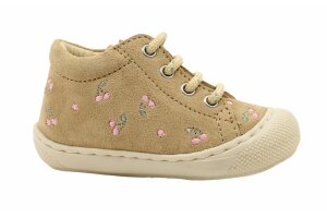 Naturino veterschoentje, beige kersjes (maat 18-23)