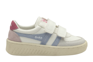 Gola sneakers grandslam, wit/lichtblauw/pink (maat 26-35)