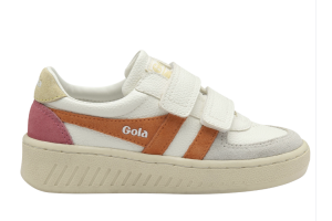 Gola sneakers grandslam, wit/oranje/roze  (maat 26-35)