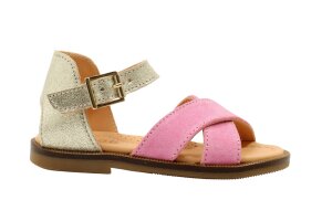 Ocra sandaaltjes, roze/goud (maat 23-35)