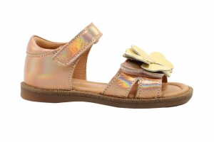 Bisgaard sandaal, rosé metallic bloem (maat 25-32)