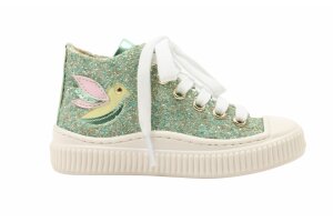 Bana & Co basketter, lichtgroene glitter (maat 24-35)