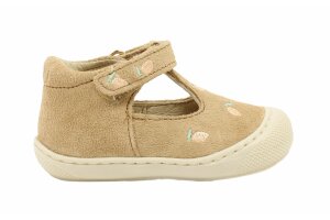 Naturino velcroschoentje, beige citroentjes (maat 18-22)