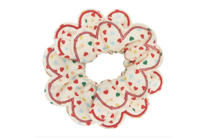Mimi & Lula, Heart print scalloped scrunchie