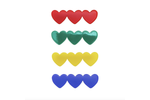Mimi & Lula, heart acetate clips