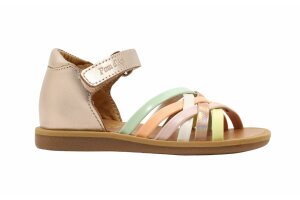 Pom d'Api sandaaltje, goud multicolor (maat 21-27)