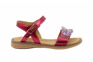 Stones and Bones sandaal, fuchsia vlinders (maat 26-35)
