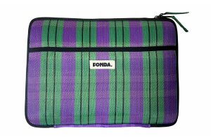 Fonda laptopsleeve 14'', groen paars