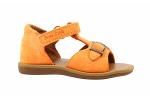 Pom d'Api sandaaltje, fluo oranje (maat 20 -27)