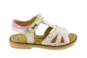 Stones and Bones sandaal, glitter zilver (maat 26-35)