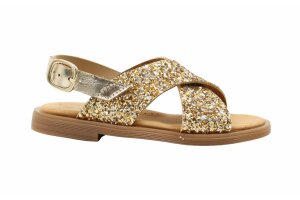 Beberlis sandalen, goud glitters (maat 28-39)