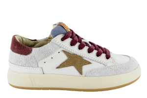 Stones and Bones sneakers, wit/bordeaux (maat 28-40)