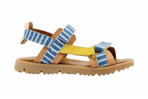 Rondinella sandaal, streepjes blauw (maat 27-35)