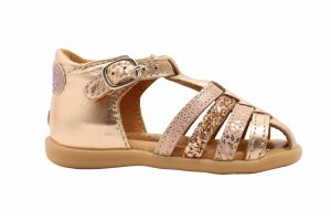 Romagnoli gesloten sandaaltje, rosé metallic (maat 19-24)