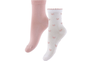 Condor 2-pack sokken, 202 hartjes (maat 19/22- 32/35)