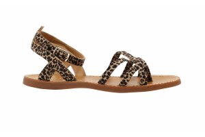 Pom d'Api sandaal, leopard (maat 34-40)