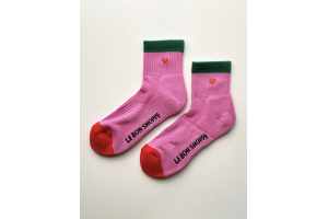 Le bon shoppe sokken, Embroidered girlfriend rose green (36 - 41)