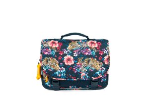 Stones and Bones boekentas, Lagere school Lily Floral navy