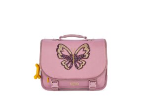 Stones and Bones boekentas, Lagere school Lily Butterfly lila