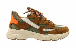 Romagnoli runners, kaki/ cognac (maat 26-40)