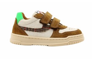 Romagnoli sneaker, wit/ camel (maat 22-29)