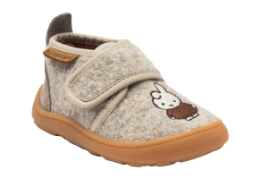 Bisgaard barefoot pantoffel, nijntje beige  (maat 19-27)