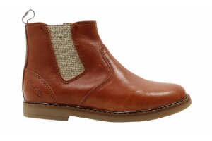 Pom d'Api kort laarsje, cognac/goud (maat 27-38)