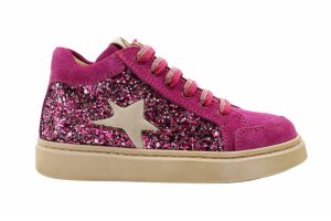Stones and Bones basketters, fuchsia glitter (maat 25-35)
