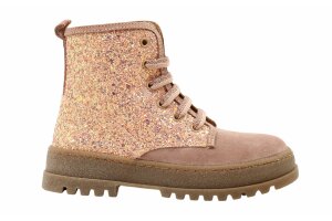 Stones and Bones bottine, oudroze/glitter (maat 26-38)