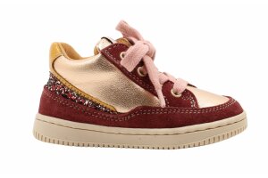 Romagnoli sneakertje, bordeaux metallic (maat 20-25)