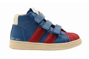 Ocra basketters, cobaltblauw/rood (maat 25-35)