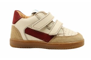 Ocra baskettertjes, offwhite/bordeaux (maat 19-24)