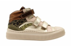 Bana & Co basketter, kaki leopard (maat 27-35)