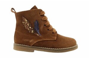 Bana & co veterlaarsje, veer cognac (maat 22-26)