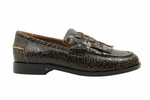 Angulus loafers, zwart craquelé (maat 37-42)