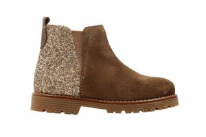 Beberlis laarsje, camel glitter (maat 24-36)