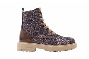 Beberlis veterlaarsje, paarse glitter (maat 25-35)