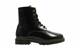 Bisgaard veterboots, zwart lak warmgevoerd (maat 30-40)