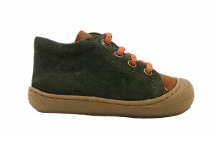 Naturino veterschoentjes, kaki/cognac (maat 18-24)