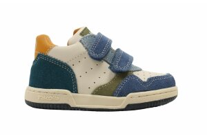 Falcotto baskettertje, offwhite/blauw multi (maat 19-26)
