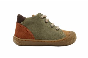 Naturino veterschoentjes, cognac/kaki/roest (maat 18-24)