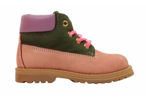 Rondinella bottines, oudroze/groen (maat 23-29)