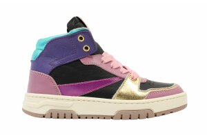 Poldino basketters, zwart multicolor (maat 26-35)