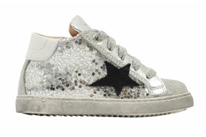 Dianetti basketters, zilver glitter (maat 23-41)