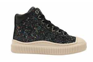 Nörvik basketter, zwarte glitter (maat 24-35)